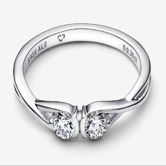 Pandora Infinite Sterling Silver Double-Facing Lab-grown Diamond Ring - Picture 2 of 7